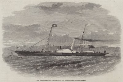 De Nieuwe Packet Queen of the Thames van de London en Ipswich Company door Edwin Weedon